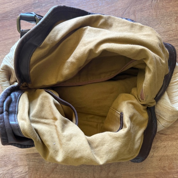 Genuine Leather Camel Large Tote Purse - Picture 6 of 8